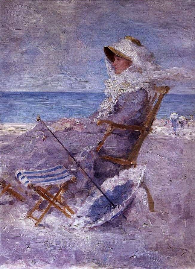 Unknown Woman on the Sea Shore